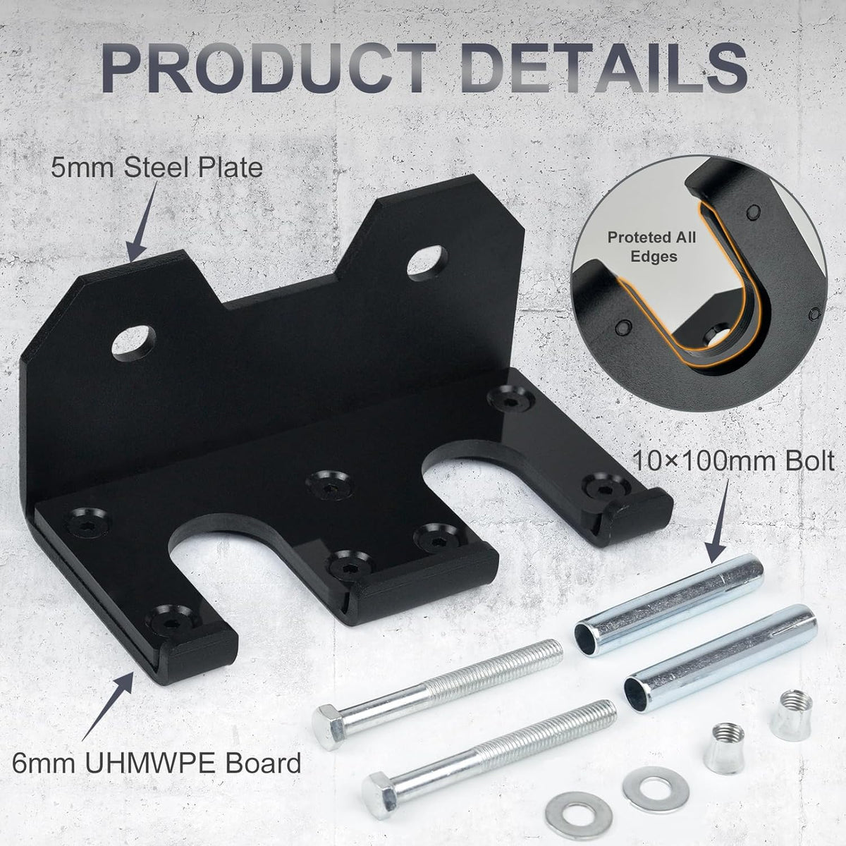 Vertical Barbell Wall Rack - Commercial Gym Storage for 33mm Olympic Bars (Space-Saving Powder-Coated)